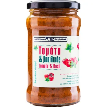Omáčka Omáčka z řeckých rajčátek s bazalkou 280g Simply Greek