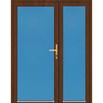 Vchodové dveře Dvoukřídlé plastové vchodové dveře Soft 3/3 sklo
