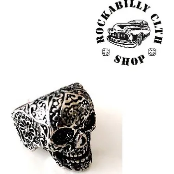 Prsten Prsten stříbrný Rocka Vintage Skull Silver - 19mm