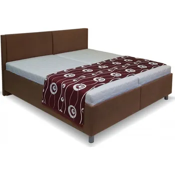 Postel Postel zvýšená Ester s matracemi a polohovacím roštem 180cm Hnědá 180 x 200cm