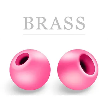 Brass Beads - klasické mosazné hlavičky Fluo Light Pink