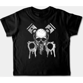 Dětské tričko krátký rukáv - Lebka a písty TK-131