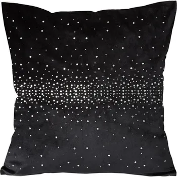 Dekorativní polštářek Eurofirany Povlak na polštář 45x45 Kasandra 1 Velvet Černá