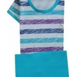 Taro, dámské pyžamo 413-Sofia, krátký rukáv, tyrkysová, vel. L