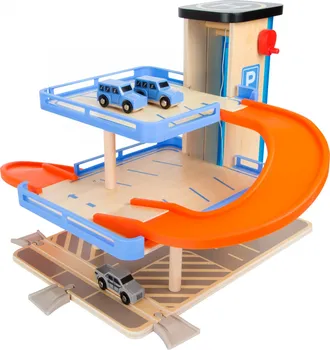 Dřevěná hračka Legler Dřevěná patrová garáž s výtahem