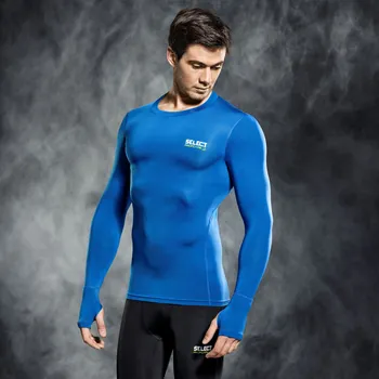 Pánské termo spodní prádlo Select Compression T-shirt L/S 6902 modrá Velikost: XXL