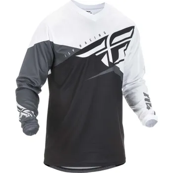 Moto dres FLY Racing F-16 černý/bílý/šedý