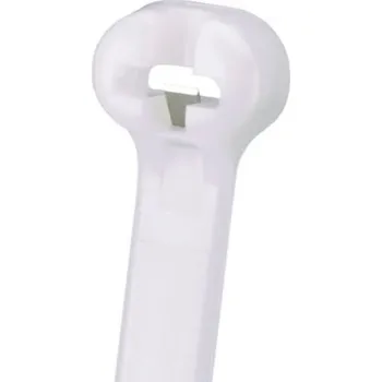 Stahovací páska BT1M-M Vázací plastová páska s kovovou pojistkou, 2,4x102mm,Nylon 6.6, nat., vnitřní, bal. 1000ks