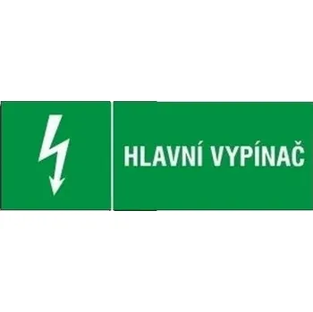 Značení Značka výstrahy hlavní vypínač 130x35 mm samolepící