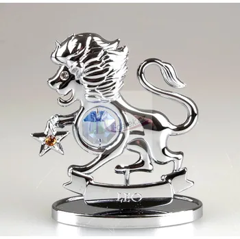 Znamení zvěrokruhu Crystocraft LEV - stříbrná