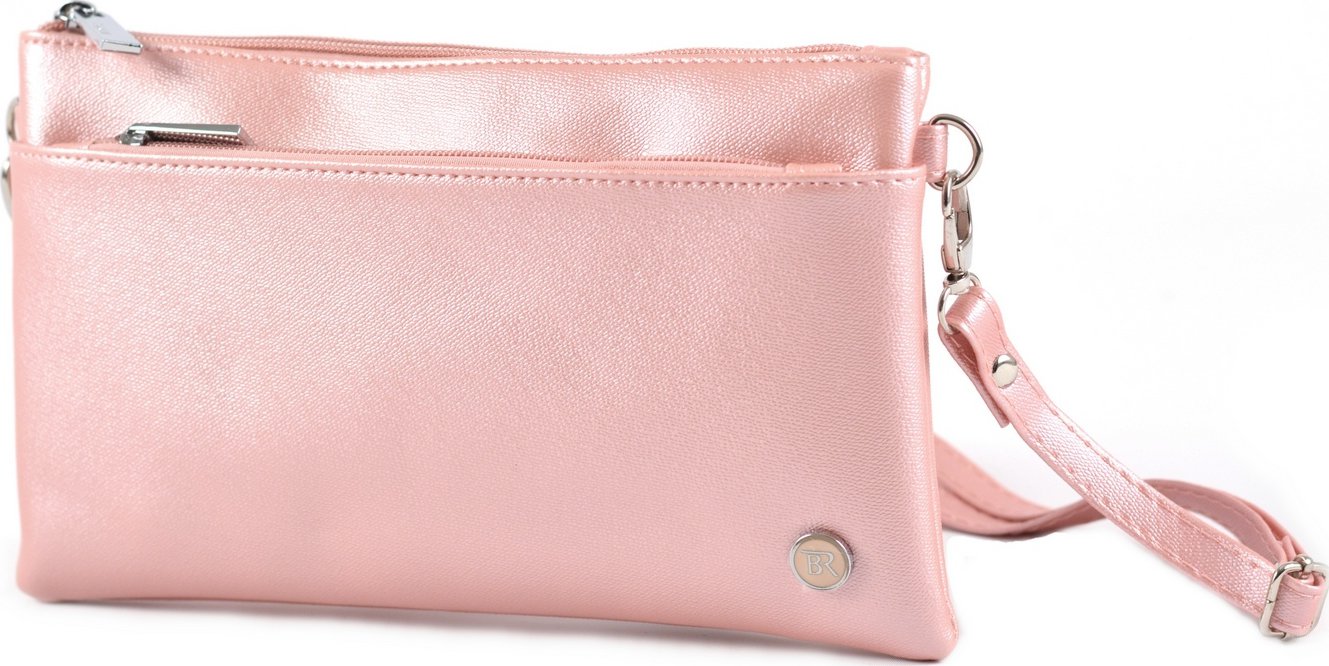 BRIGHT Kabelka/psaníčko s čelní kapsou Růžová perleť (BR18-AA6147-20PER)
