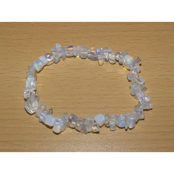 Drahý kámen Měsíční kámen - Náramek - tromlované kameny - knt16
