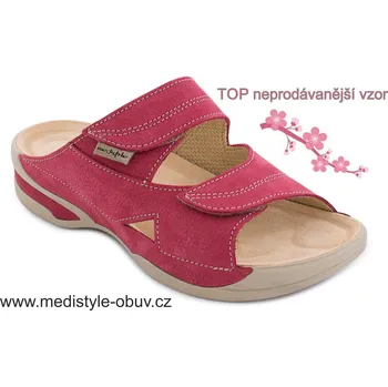 Dámská zdravotní obuv MEDISTYLE LUCY 5L-E15 pantofel červený, --- - 42