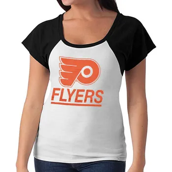 Dámské tričko 47 Brand Dámské tričko Philadelphia Flyers NHL Big Time Slim Fit Raglan T-Shirt Velikost: L