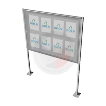 Vitrína exteriérová DOLS 1000x700 mm + stříška a stojiny - lakovaná - RAL 9016 MAT. - BÍLÁ