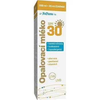 Opalování MedPharma Opalovací mléko SPF 30 230 ml