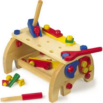 Dětská dílna Small Foot dětský dřevěný pracovní stůl s nářadím 30 x 20 cm