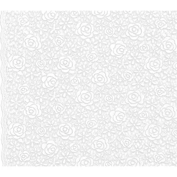 ubrus Běhoun na stůl š.50cm metráž růžičky bílé FL-2927