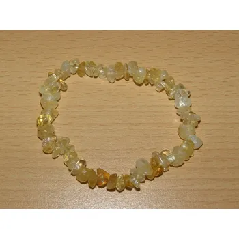 Drahý kámen Citrín - Náramek - tromlované kameny - knt14