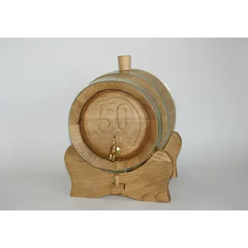 Dubový soudek s řezbou "50" - 3 l
