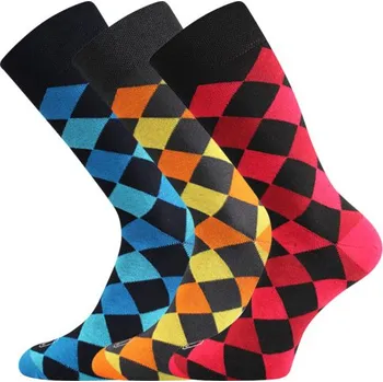 Pánská móda WEAREL 018 pánské ponožky barevné Lonka - KOSOČTVERCE 39-42