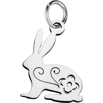 Přívěsek Šperky4U Malý ocelový přívěšek zajíček - OPP1672