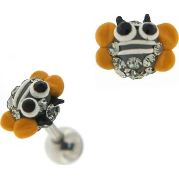 Piercing Piercingate Činka do ucha - včelička PNC00067 - Délka tyčky: 6 mm, Průměr tyčky: 1,2 mm