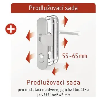 Dveřní kování Spojovací sada ke kování ACT Servis Atlas, F9, včetně kliky Monte