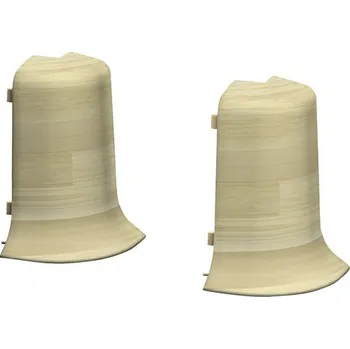 Podlahová lišta Vnější rohy ke kanálkové liště, KSL50, ořech oliva, 50 mm, 2ks