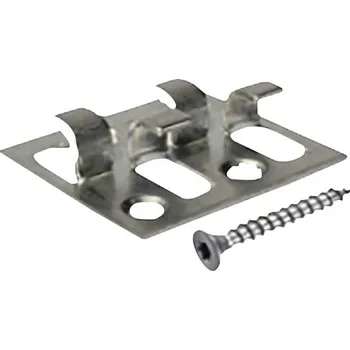 Montážní klipy Standard pro terasová prkna WPC TERAFEST 50 ks nerez vč. vrutů