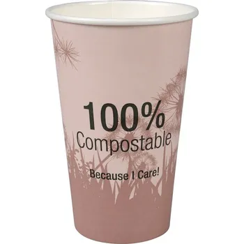 Jednorázové nádobí Bio produkty Bio kelímek na kávu 480ml/490ml (cena za 50ks)