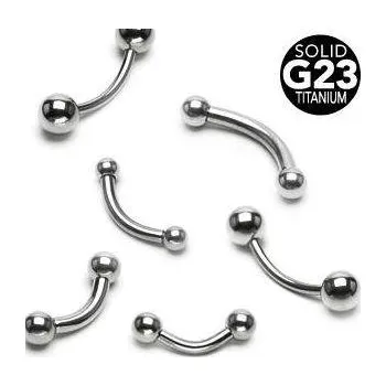 Piercing Piercingate Banánek s kuličkami POB00132 - Délka tyčky: 8 mm, Kuličky: 4 mm, Průměr tyčky: 1,6 mm