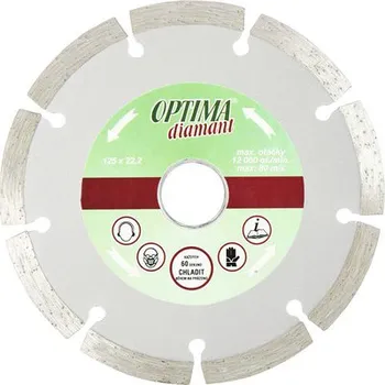 Řezný kotouč Diamantový řezný kotouč 125 mm, na beton a stavební mat.