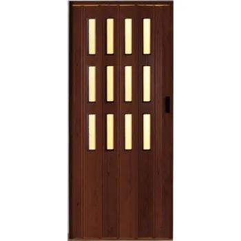 Interiérové dveře Shrnovací dveře Luciana Design Line prosklené 73 x 200 cm třešeň