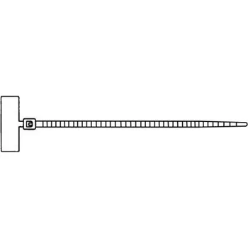 Stahovací páska Stahovací páska jednoduchá 2,5x210mm se štítkem 20,5x9,4mm (MCV-210S), 100ks v balení