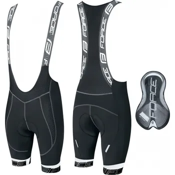 Cyklistické oblečení Force Fame se šráky černé/bílé