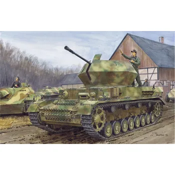 Plastikový model Corfix Flak 43 Flakpanzer Iv "Ostwind" W/Zimmerit 1:35