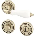 Rozetové dveřní kování na WC Barok, bronz