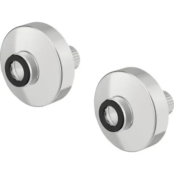 S přípojka s rozetou Avital kulatá chromovaná 2 kusy