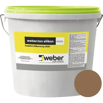 Fasádní barva Fasádní nátěr WEBER.TON silikon 25 kg HN1A hnědá