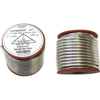 Páječka Pájka na fitinky Sn97Cug3 3mm, 250 g