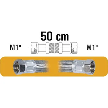 Hadice pro připojení vodáren M1"xM1" 50 cm nerez