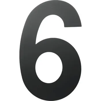 Domovní číslo "6" černé 15 cm