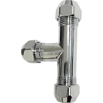 Instalatérský materiál T-kus 3/8"x10 mm chrom