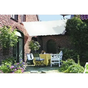 Krycí plachta Sluneční plachta na lankové upínání, bez lanka Floracord, PES 140 g/m², bílá 330x200 cm