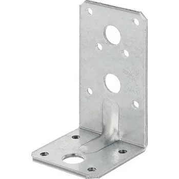 Stavební materiál Spojovací úhelník zátěžový s výztuhou 90x50x50 mm, sendzimirově pozinkovaný, 1 ks