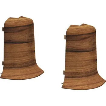 soklová lišta Vnější rohy 2ks ke kanálkové liště, KSL50, ořech červený, 50 mm