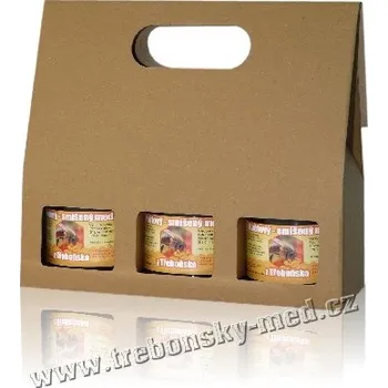 Dárková krabice na med 3 x 0,25 kg