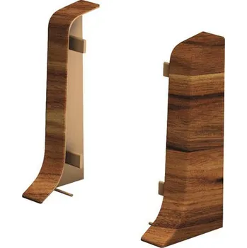 soklová lišta Koncovky L+P ke kanálkové liště, KSL50, ořech červený, 50 mm