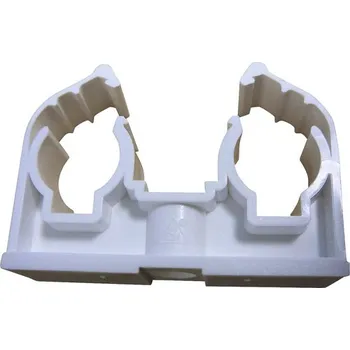 PVC příchyt dvojitý pro Cu trubku 12 mm